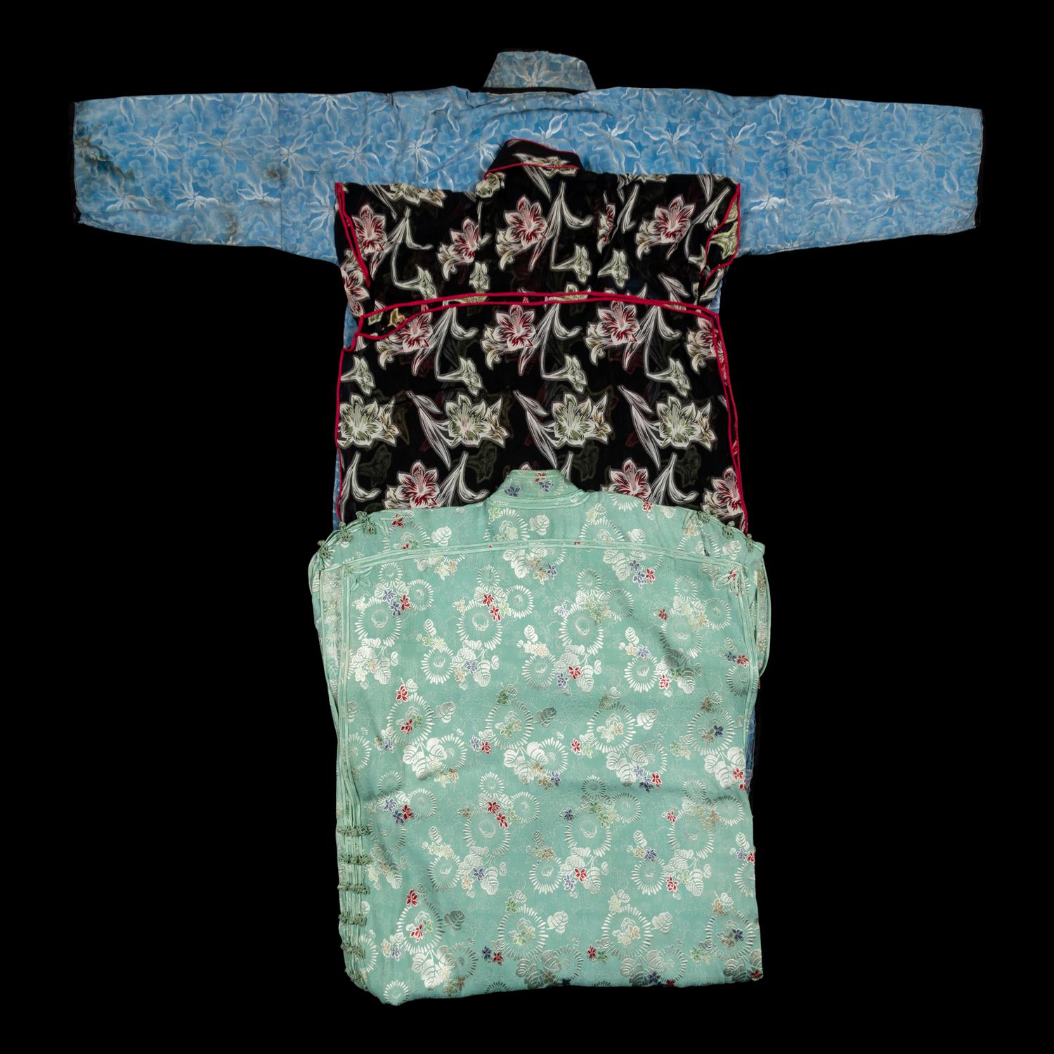 Three Chinese Lady's Changshan Dresses, Qipao
