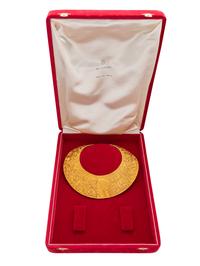 LALAOUNIS, HIGH KARAT GOLD BIB COLLAR NECKLACE