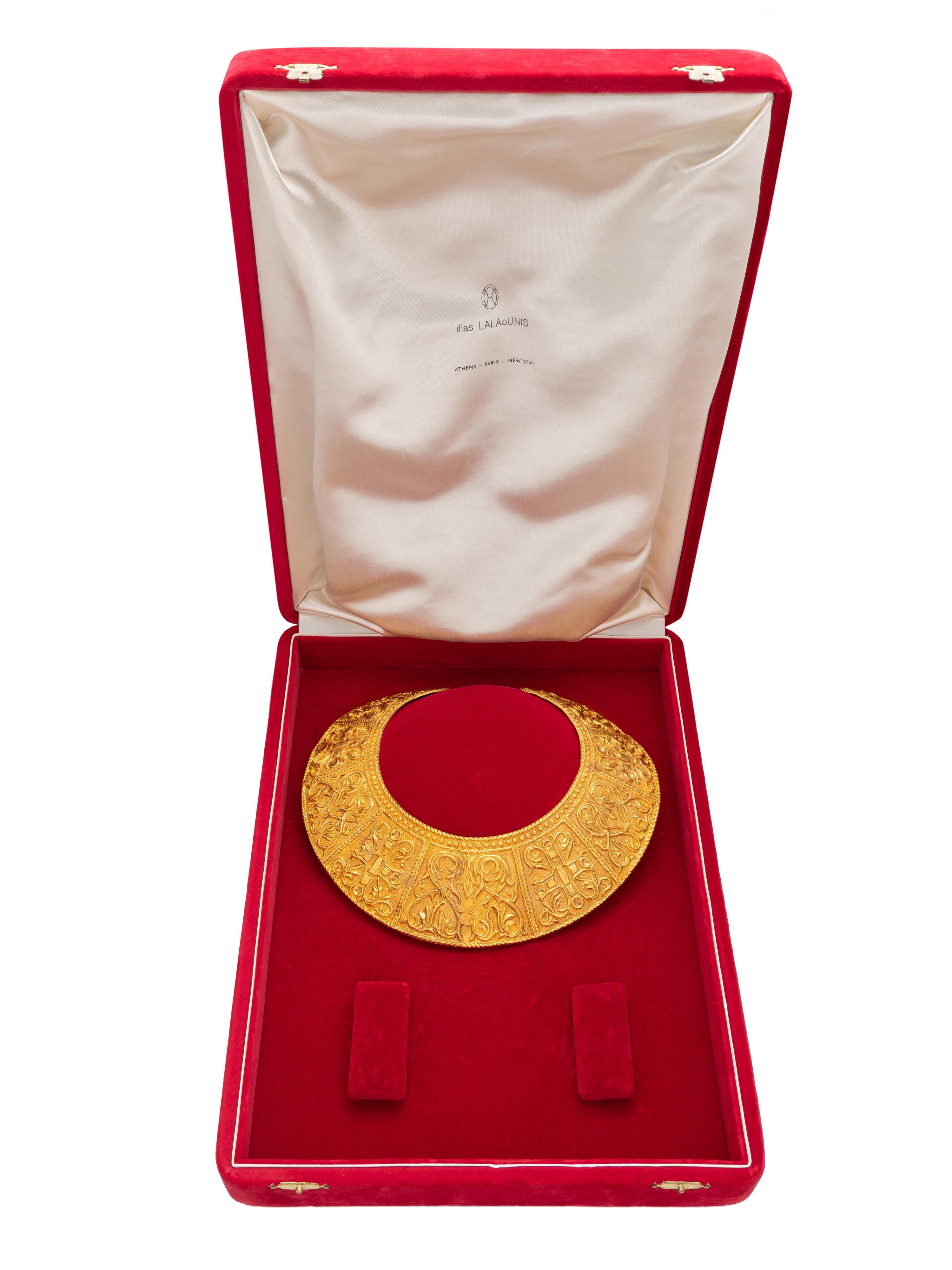 LALAOUNIS, HIGH KARAT GOLD BIB COLLAR NECKLACE