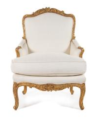 A Regence Giltwood Bergere Height 38 inches. — ATTRIBUTED TO JEAN-ETIENNE SAINT-GEORGES (FRENCH, 1723-1790), CIRCA 1745