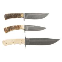 Lot of Three Gerome Weinand Damascus Steel Knives