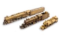 A Group of Three Brass HO-Gauge Locomotives