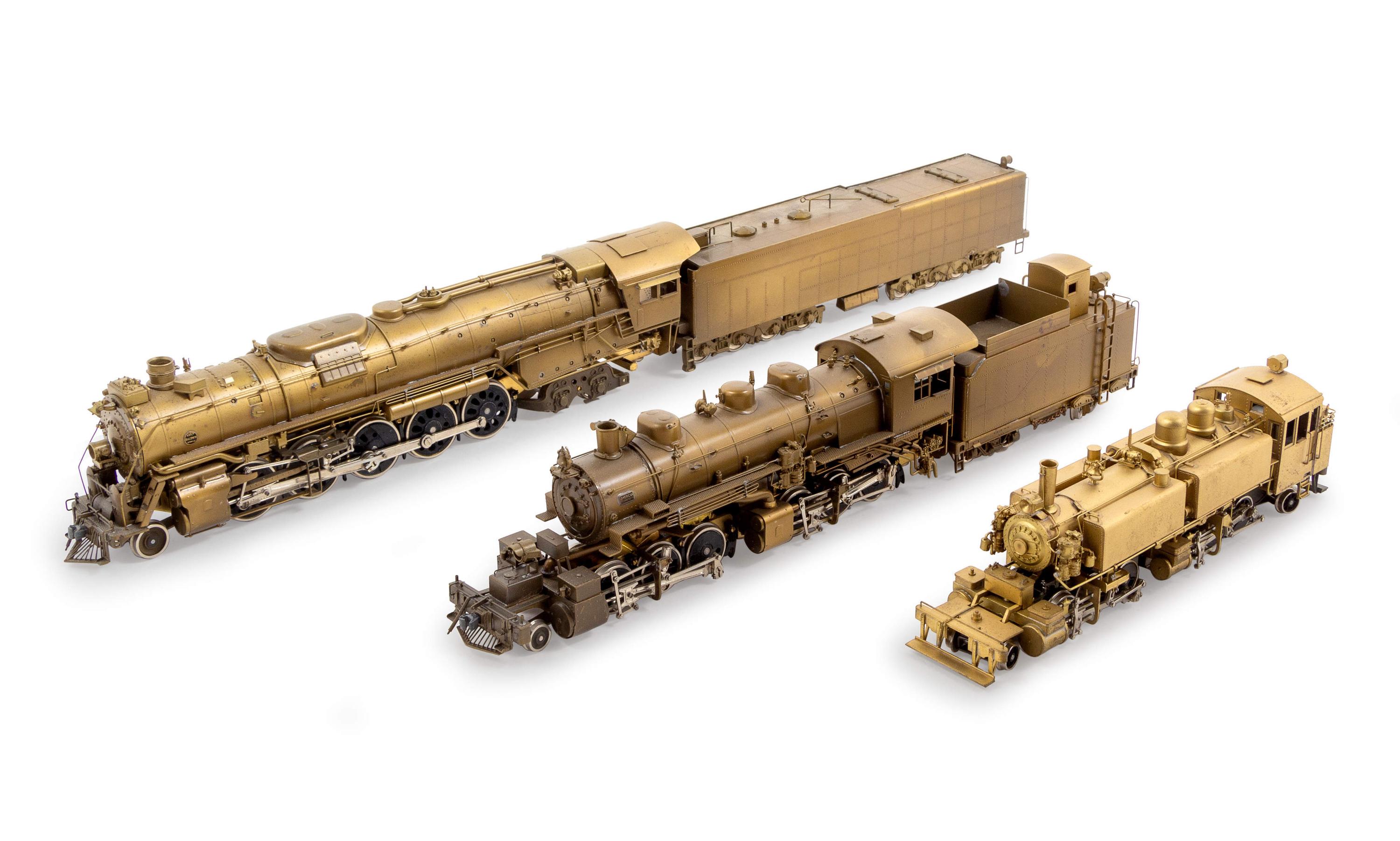 A Group of Three Brass HO-Gauge Locomotives