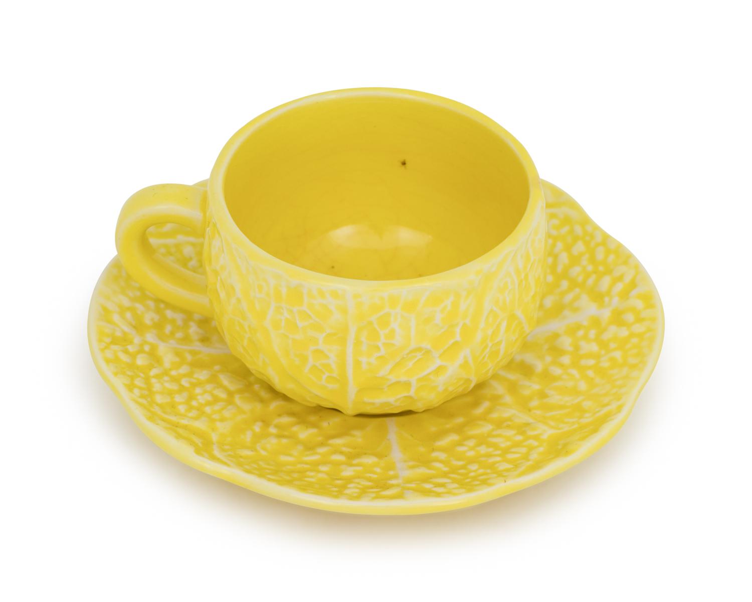 A Yellow "Lettuce Ware" Dinner Service