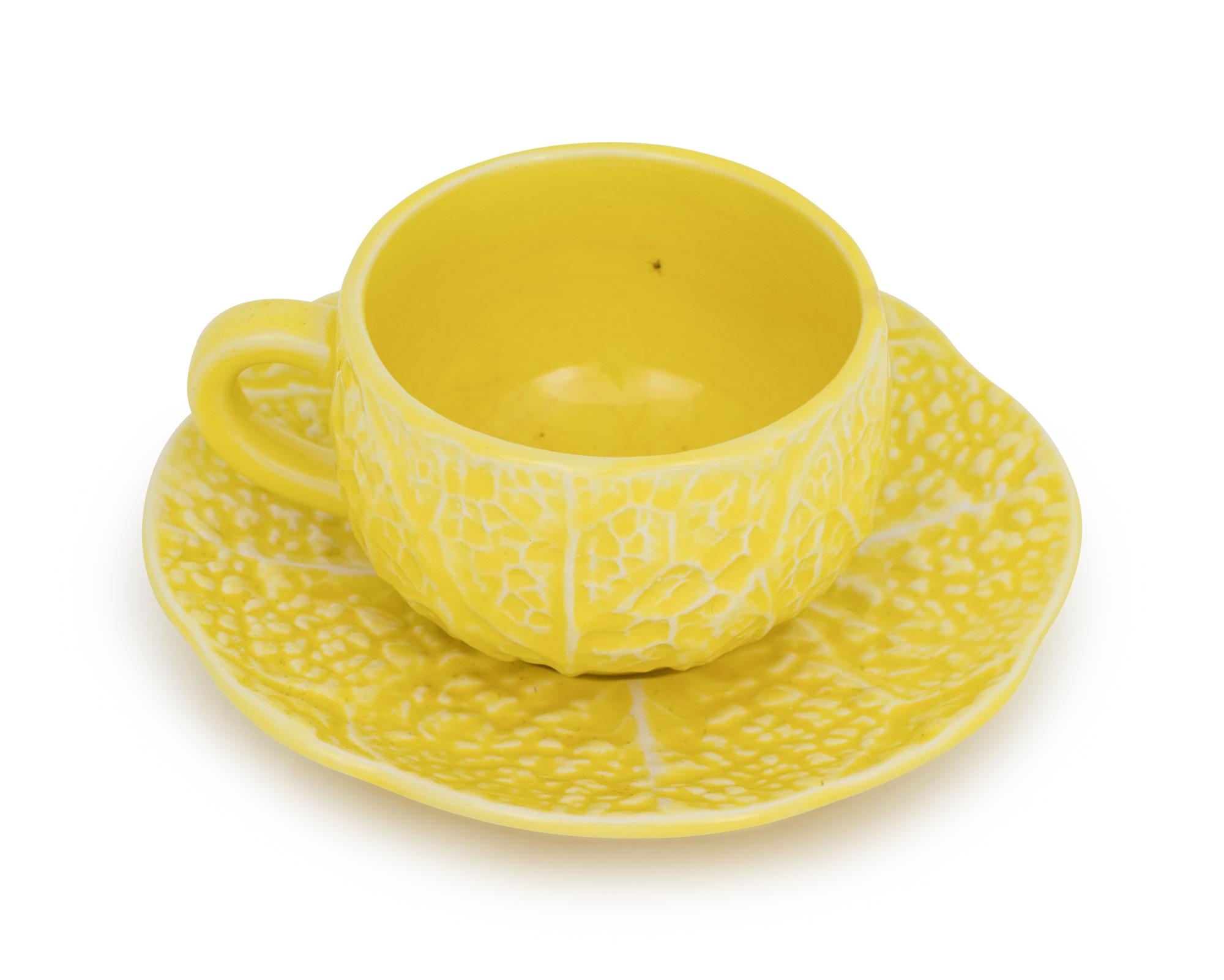 A Yellow "Lettuce Ware" Dinner Service