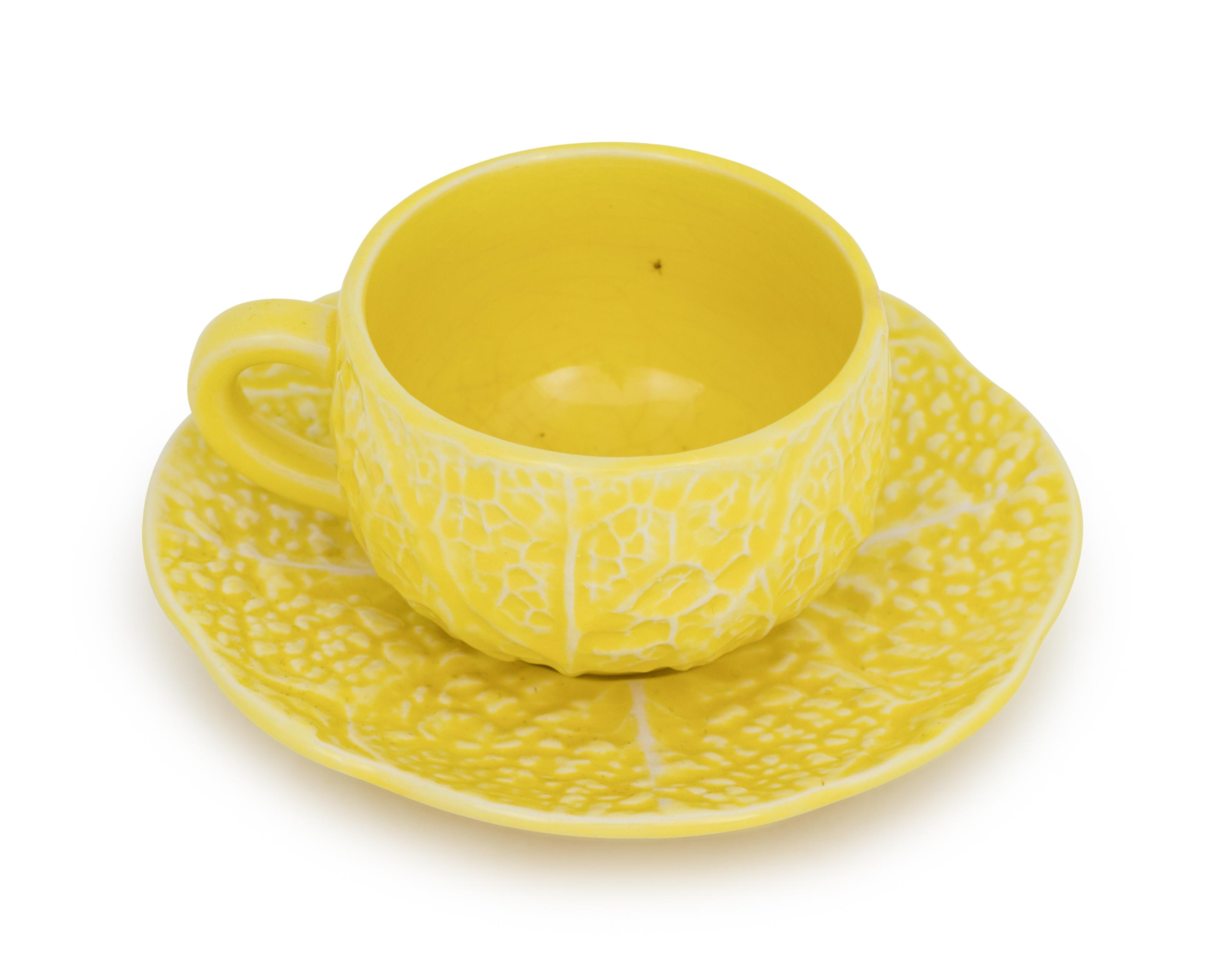 A Yellow "Lettuce Ware" Dinner Service