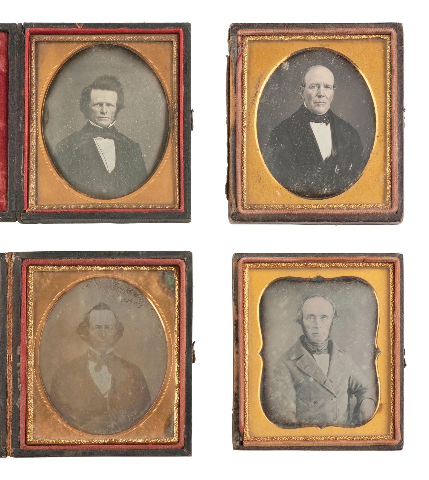 [EARLY PHOTOGRAPHY]. 26 sixth plate daguerreotypes of mature gentlemen.