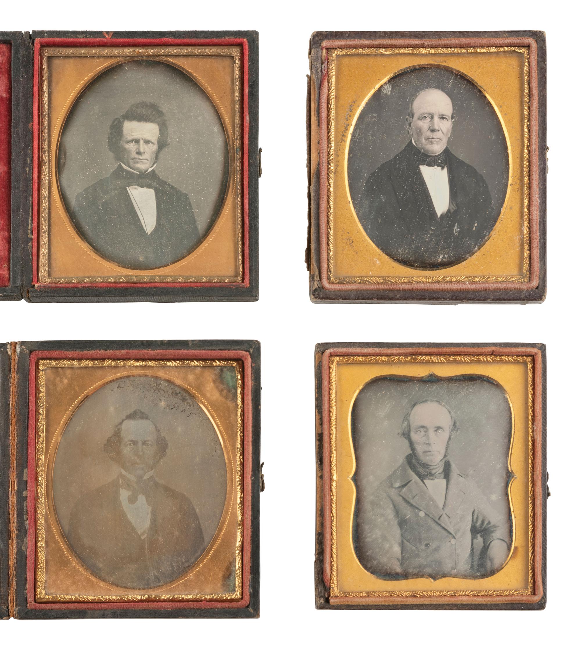 [EARLY PHOTOGRAPHY]. 26 sixth plate daguerreotypes of mature gentlemen.