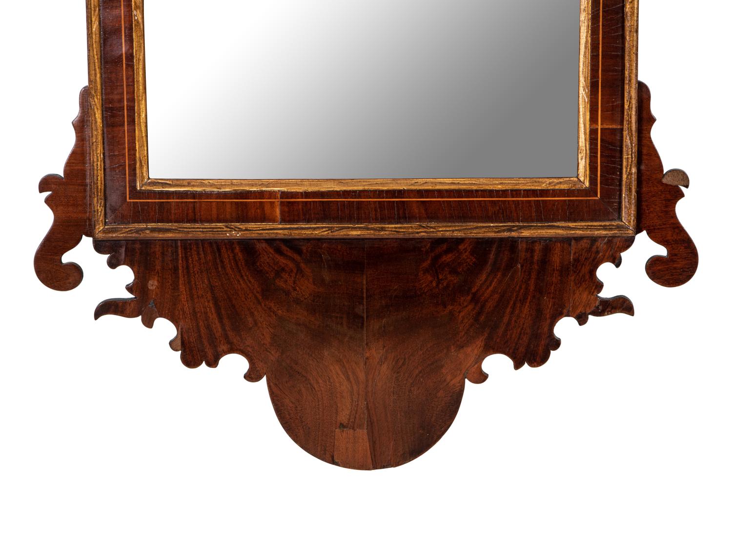 A George III Parcel Gilt Mahogany Mirror