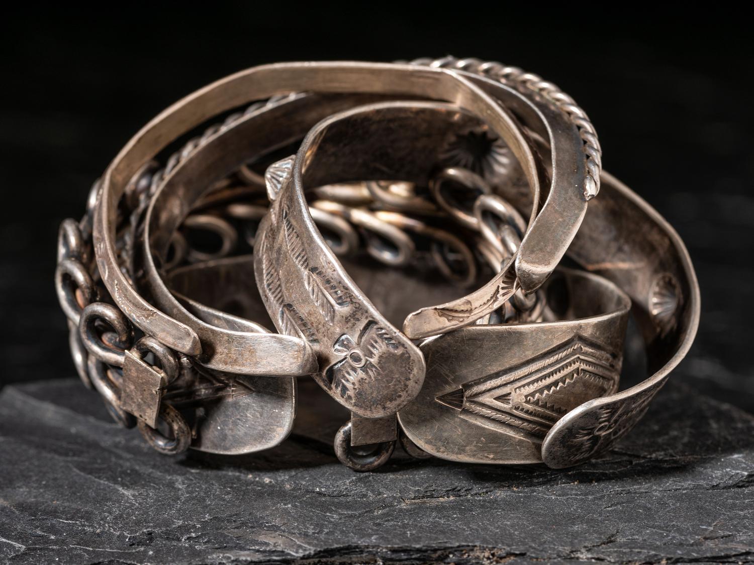 Navajo Silver Cuff Bracelets