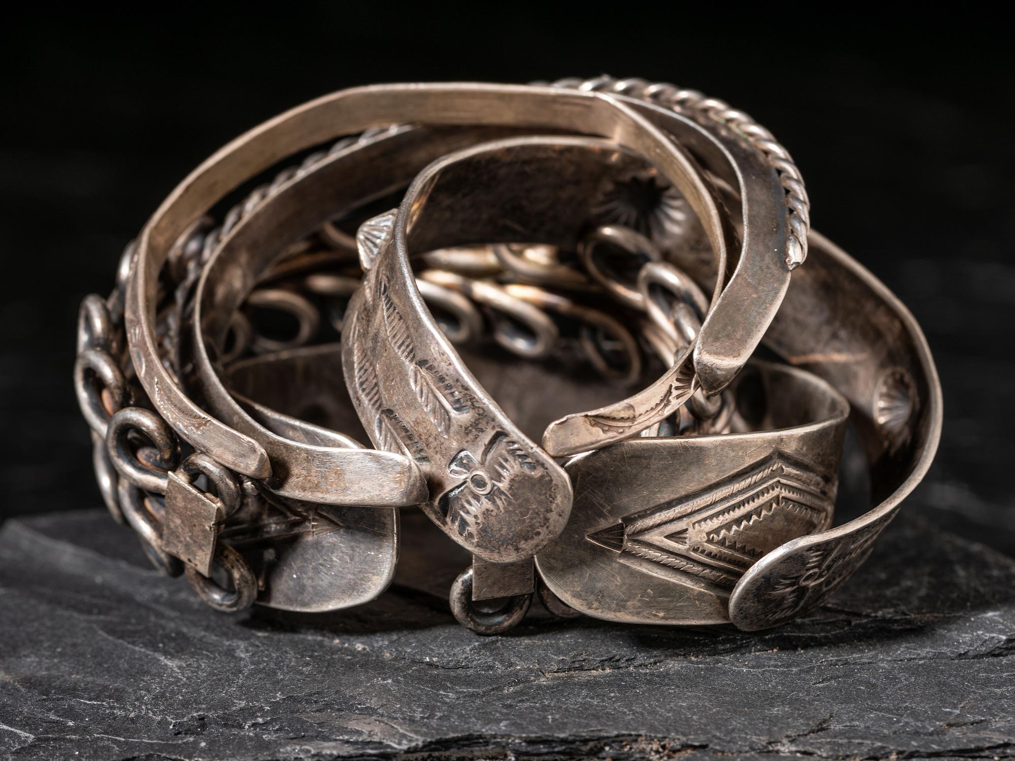 Navajo Silver Cuff Bracelets