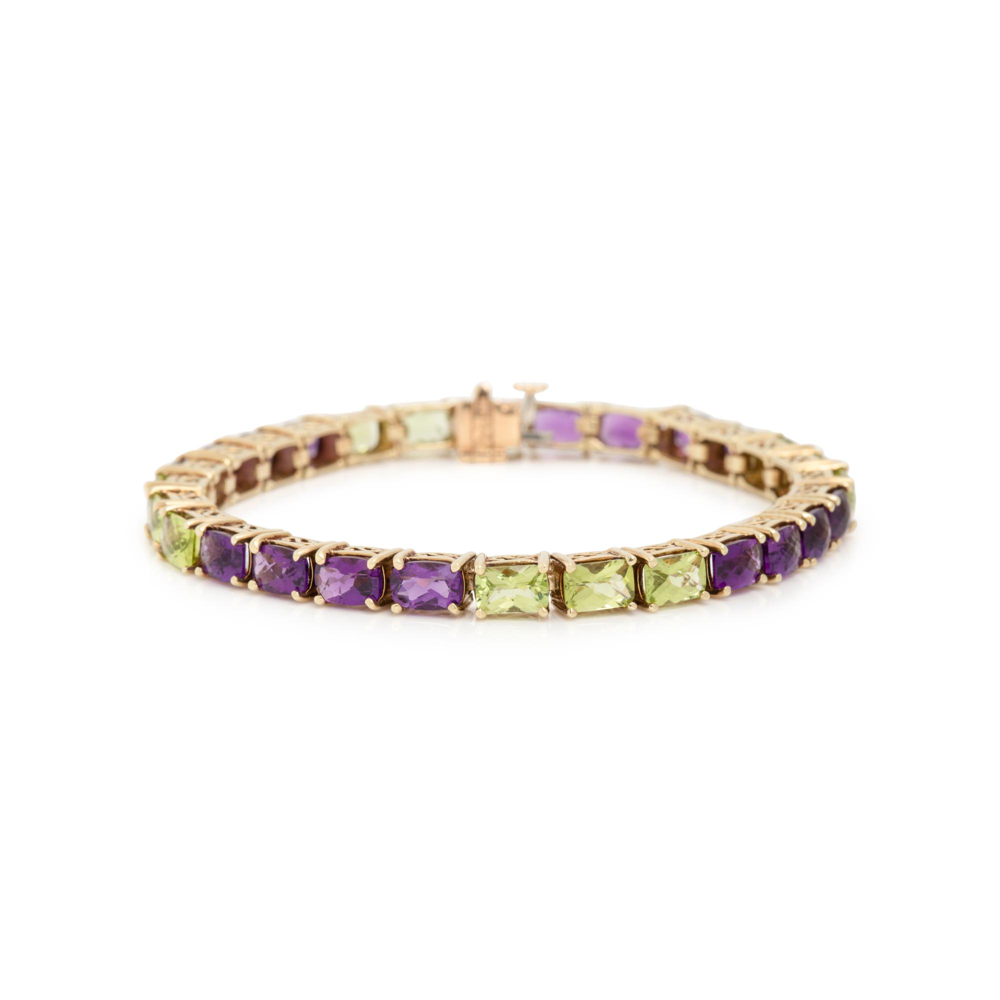 PERIDOT AND AMETHYST BRACELET