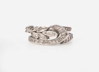 A Ladies Platinum and Diamond Ring