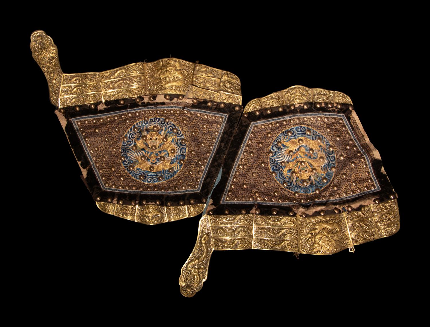 An Imperial Gilt Bronze and Iron Helmet and Partial Set of Armor