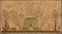 A finely worked needlework sampler, by Ann Buchanan, dated "1821"