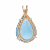 Blue Topaz and Yellow Gold Pendant