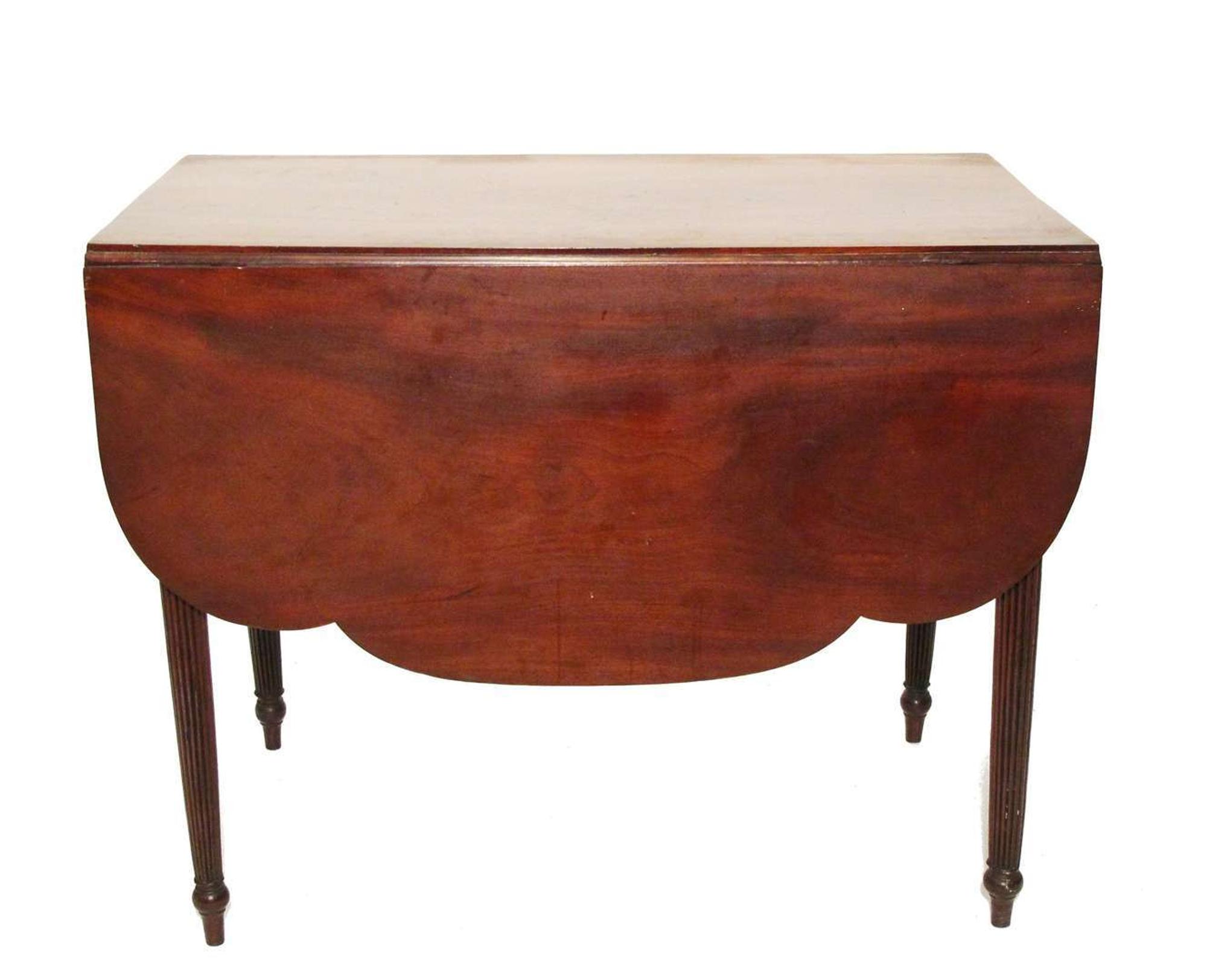 Federal mahogany drop-leaf table philadelphia, pa, circa 1815