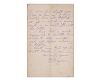 Carroll, Lewis (Charles Lutwidge Dodgson). Autograph Letter, signed