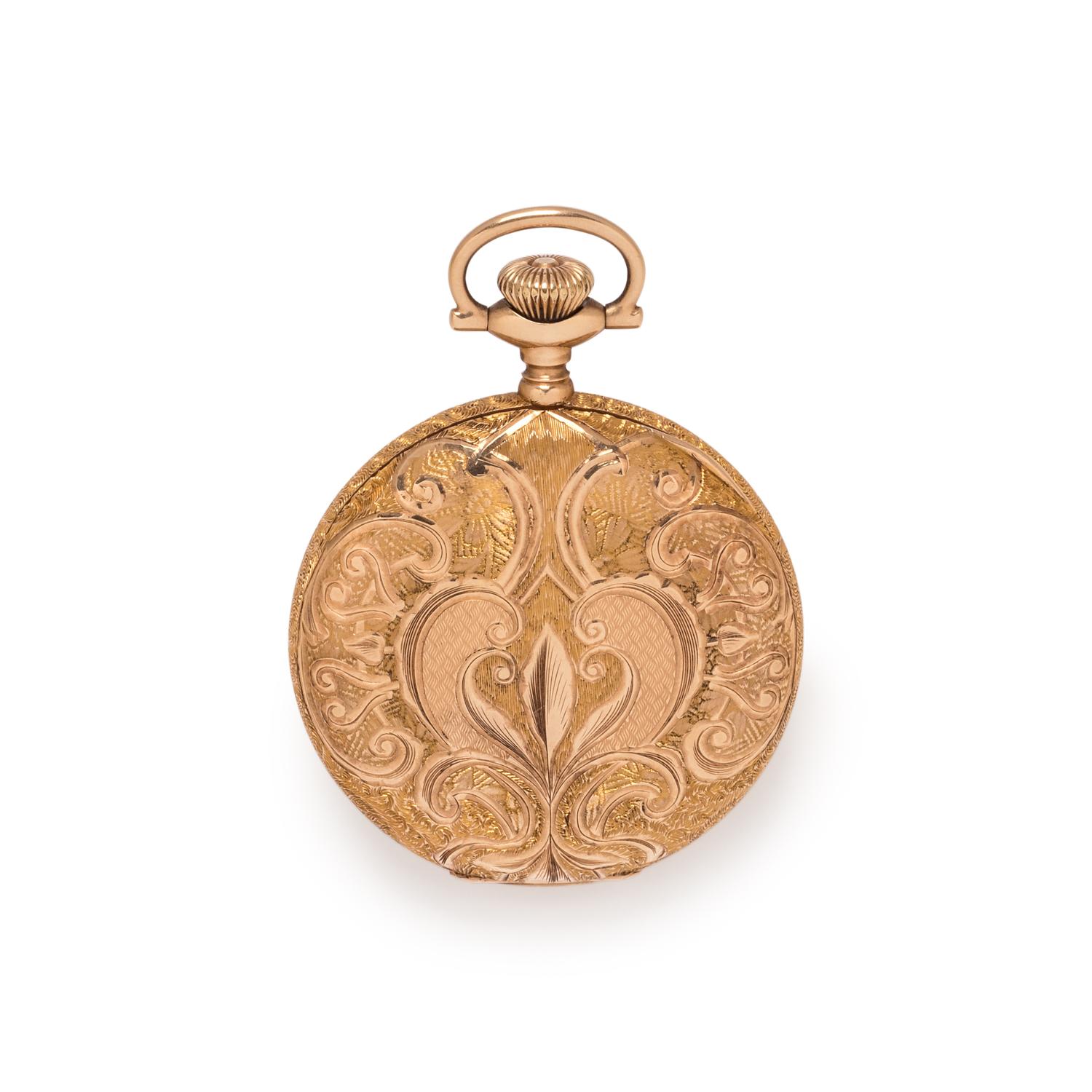 ELGIN, 14K YELLOW GOLD HUNTER CASE POCKET WATCH