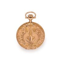 ELGIN, 14K YELLOW GOLD HUNTER CASE POCKET WATCH
