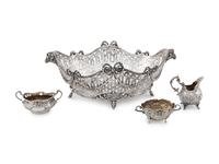A Group of Four German Silver Table Articles