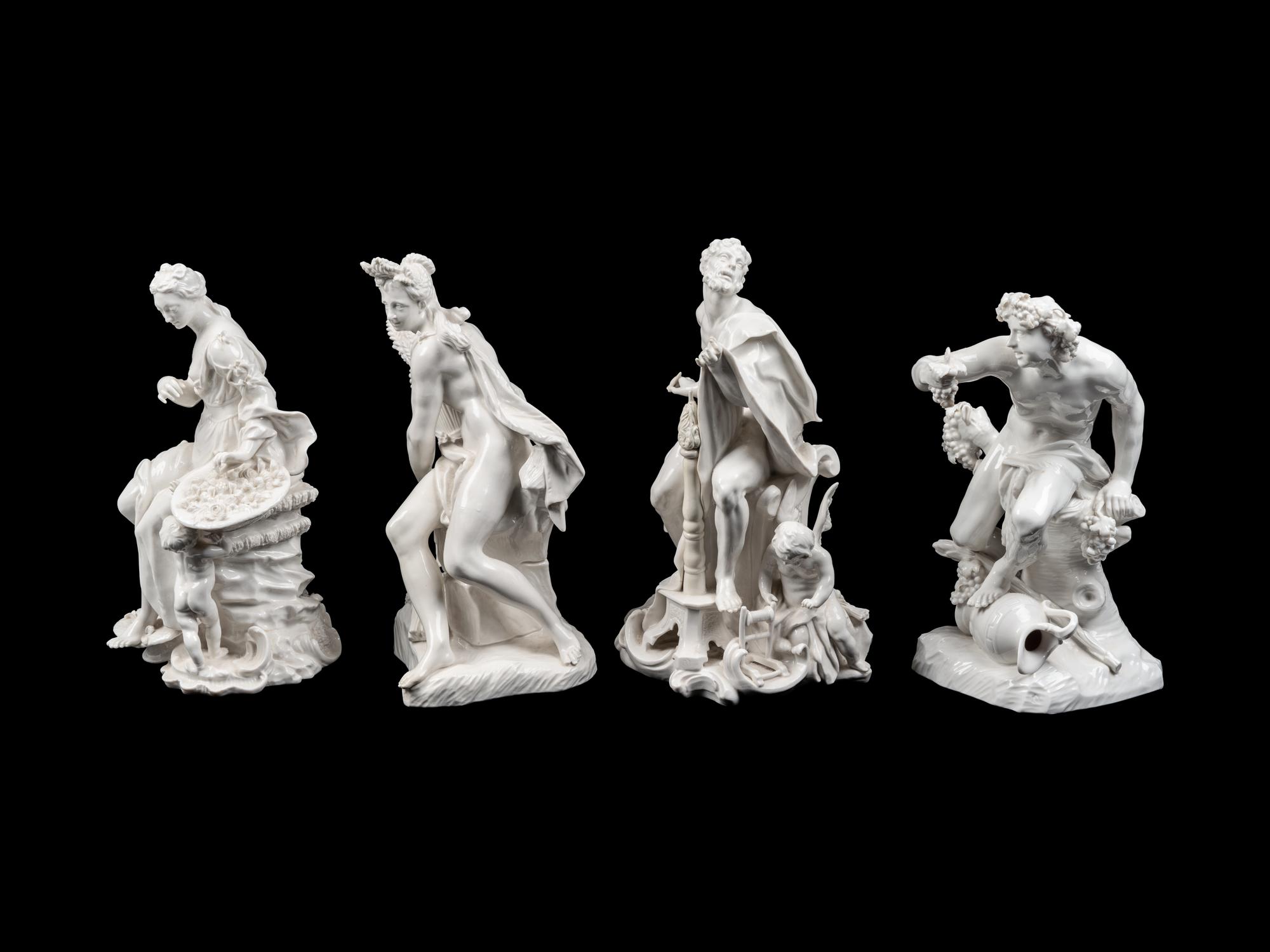 Four German Porcelain Figures Allegorical of the Seasons