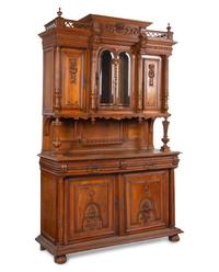 A Renaissance Revival Carved Walnut Serving Cabinet
