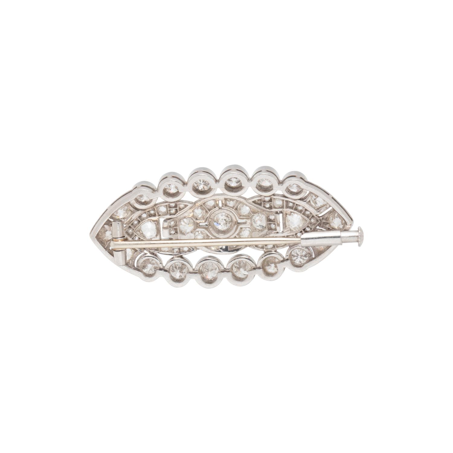 PLATINUM AND DIAMOND BROOCH