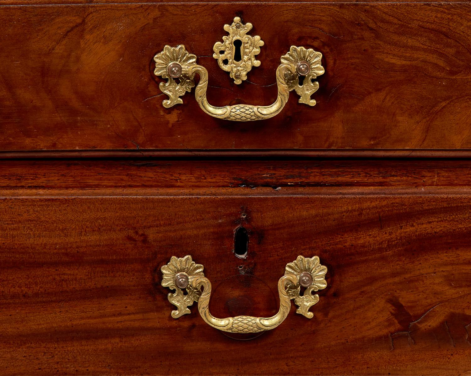 A Chippendale Mahogany Linen Press