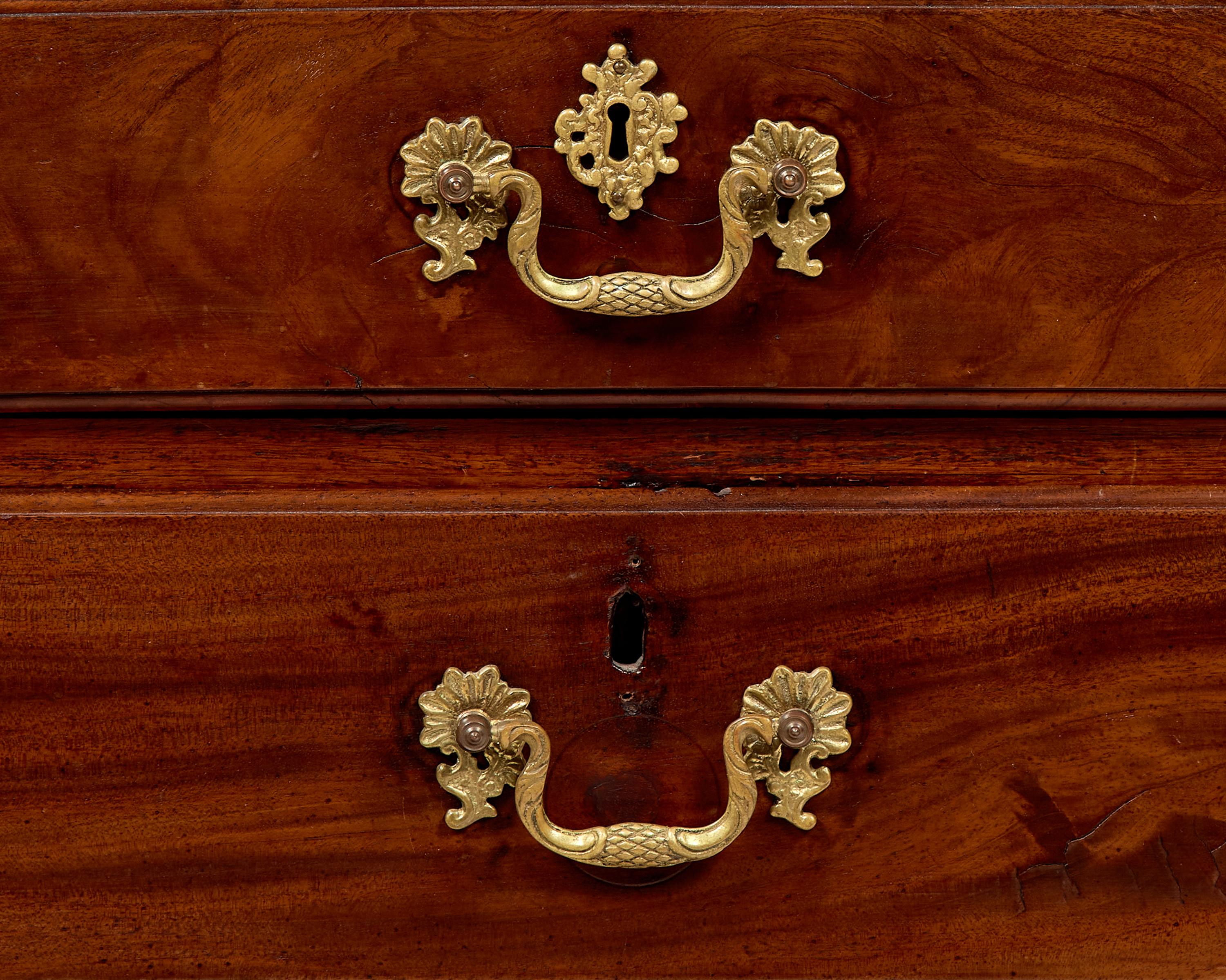 A Chippendale Mahogany Linen Press