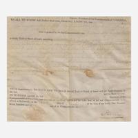 [Americana] Henry, Patrick Partially-Printed Document, signed