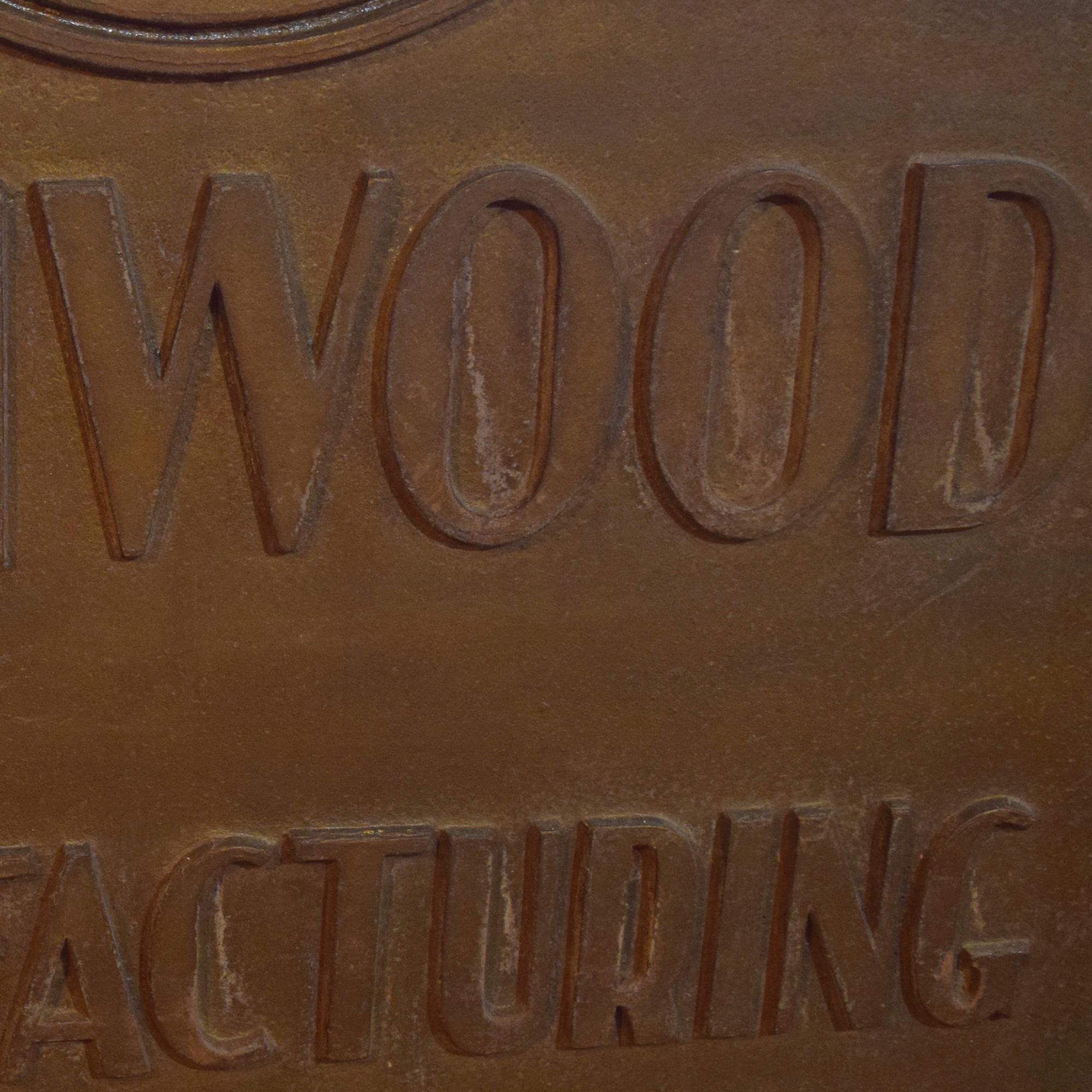 A Cast Iron Kenwood Manufacturing District Sign 32" W x .25" D x 50.5" H, — United States, Circa 1915