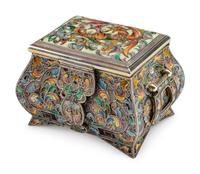 An Enameled Silver Box