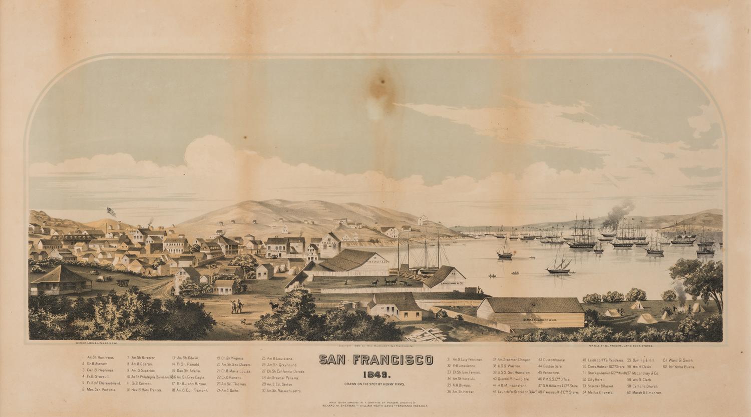 [SAN FRANCISCO]. San Francisco 1849 . San Francisco: Max Burkhardt, 1886.