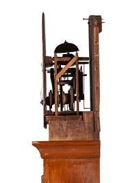 A Federal Fret Carved Pine Tall Case Clock