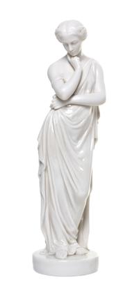 A Belleek Porcelain Figure, Height 14 3/4 inches.