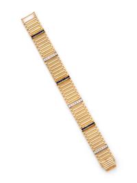 YELLOW GOLD, SAPPHIRE, AND DIAMOND BRACELET
