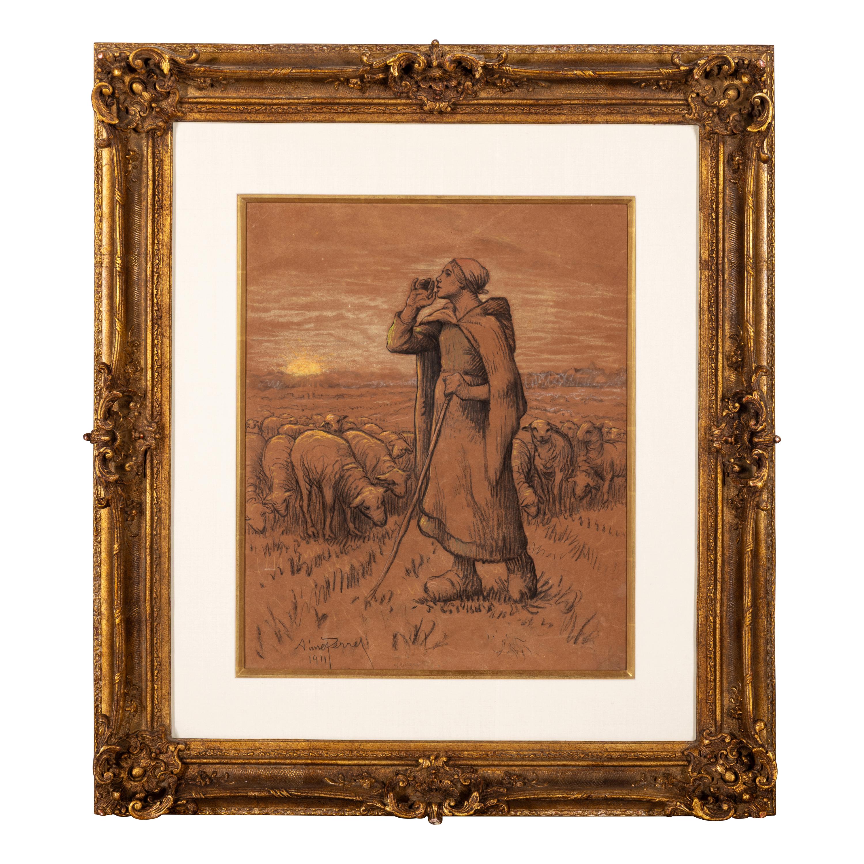 Aimé Perret (French, 1847–1927) — La Bergère , 1911