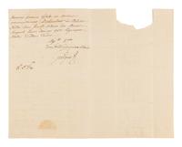 GEORGE III, King of England (1738-1820). Letter signed and subscribed ("Bonus Frater Consanguineus et Amicus Georgius R."), in Latin, to Ferdinand IV of Naples. St. James's Palace, 8 August, 1783. Countersigned by D. J. Fox.