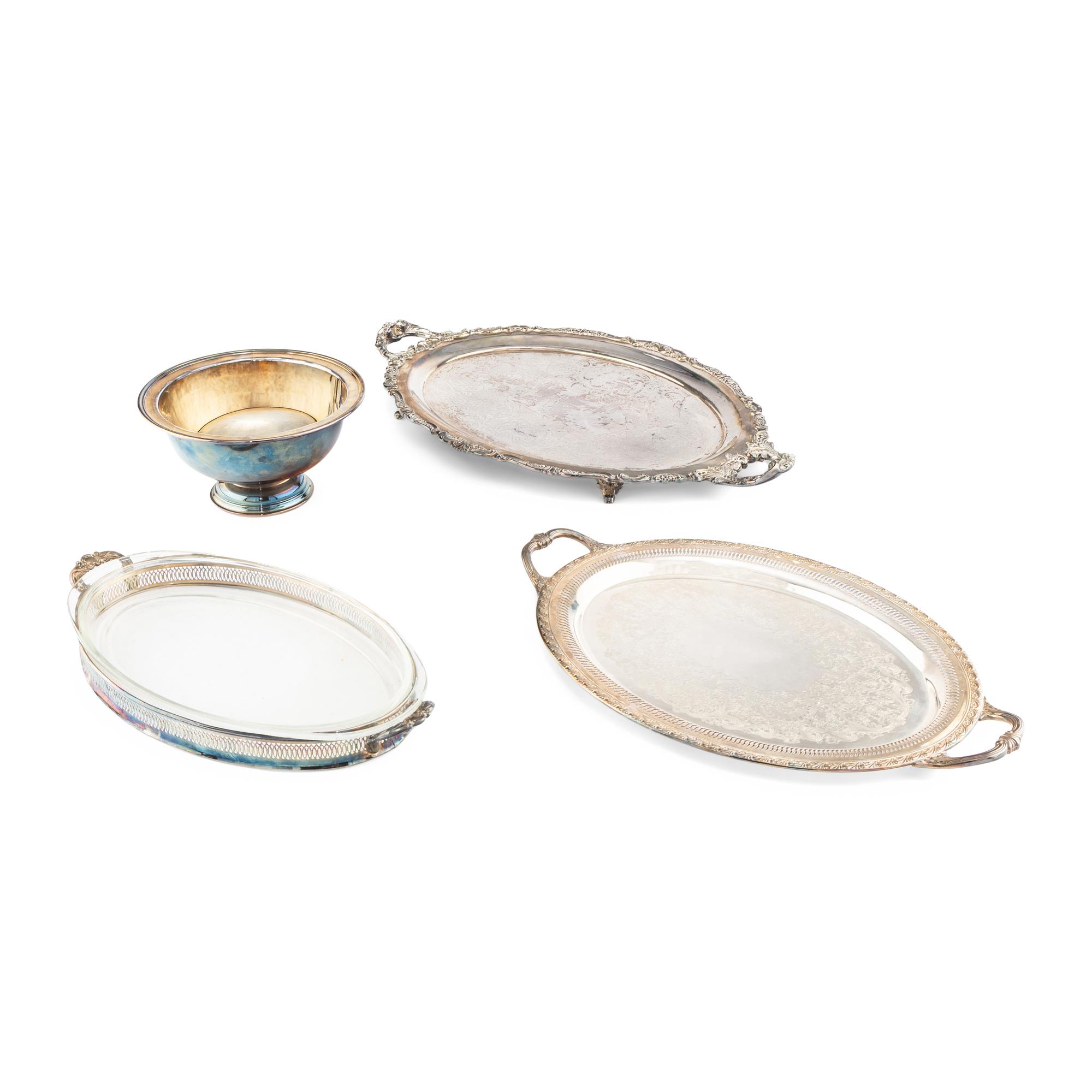 Four Silver-Plate Table Articles