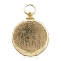 18 karat gold key-wind hunting case pocket watch Gabriel D. Clark, Baltimore, MD, first half 19th century