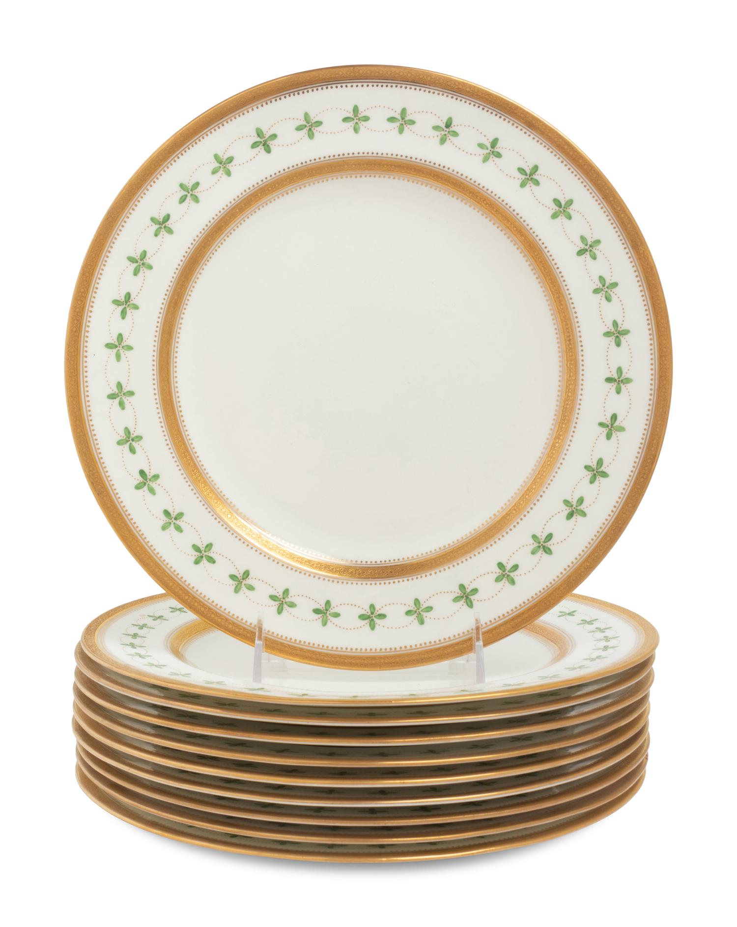 Ten Wedgwood Porcelain Service Plates