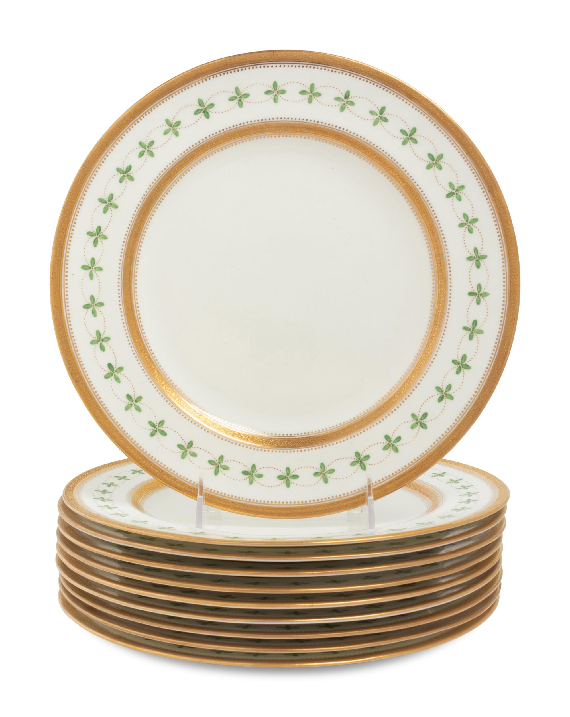 Ten Wedgwood Porcelain Service Plates