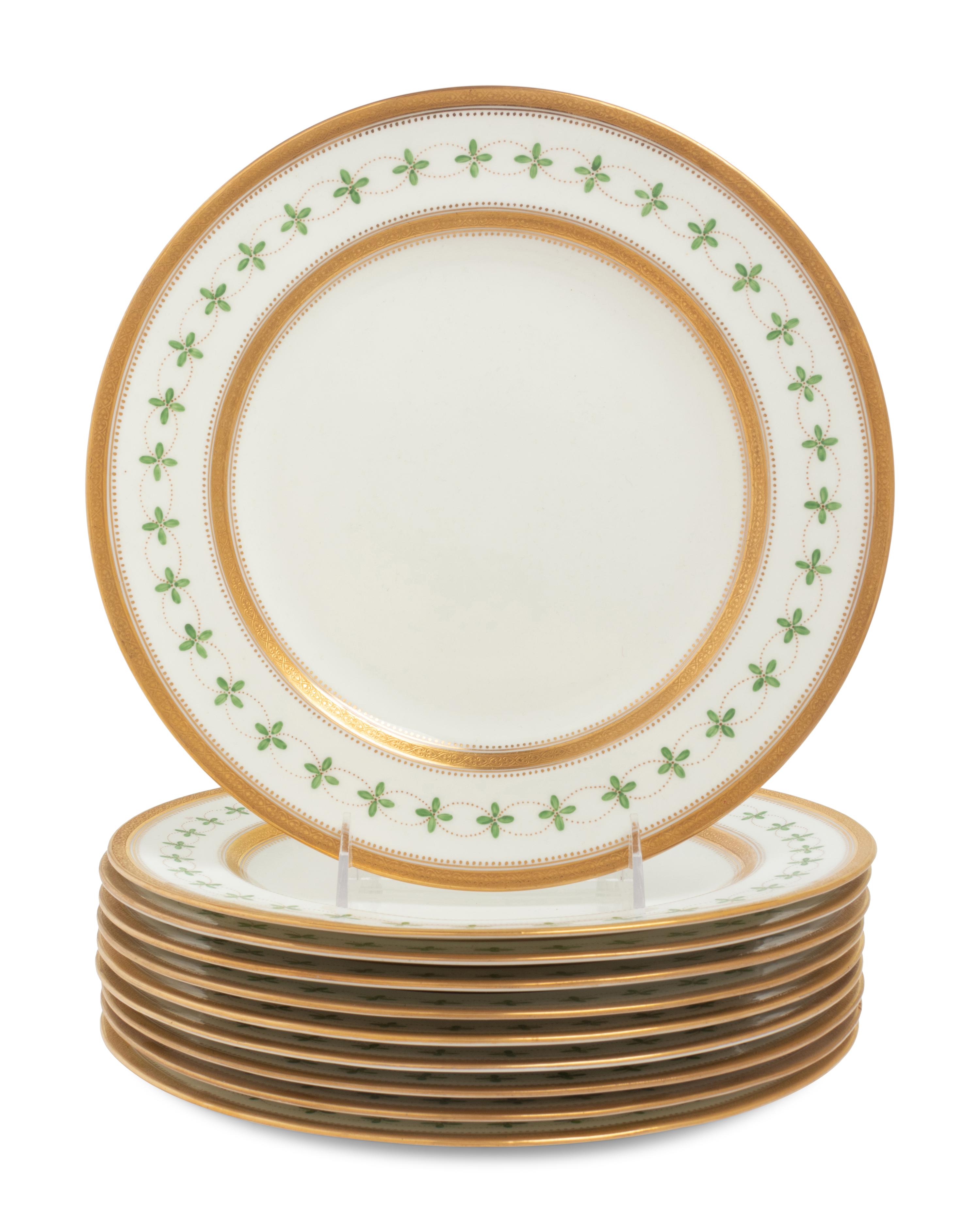 Ten Wedgwood Porcelain Service Plates