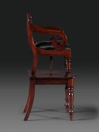 A Classical Carved Mahogany Child's Chair on Stand