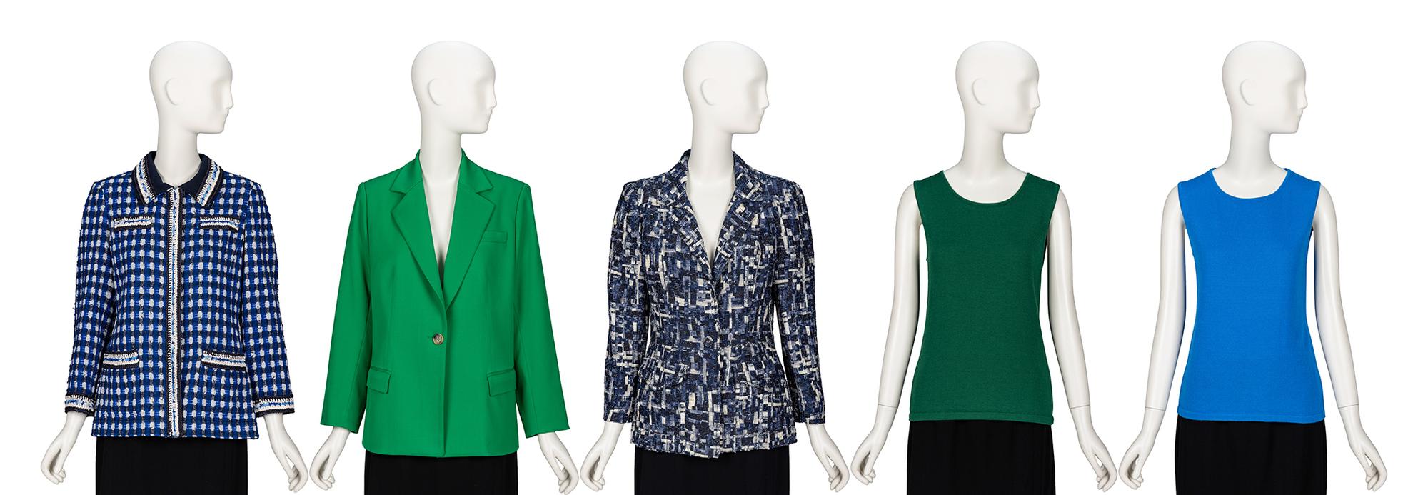 Oscar de la Renta, Three Jackets & Two Knit Tanks