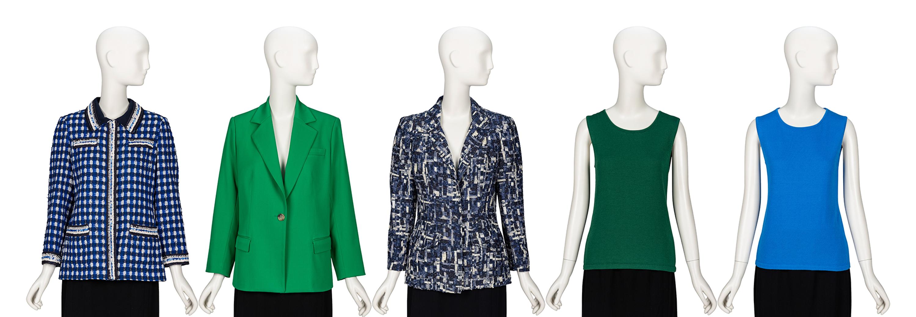 Oscar de la Renta, Three Jackets & Two Knit Tanks