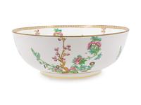 An English Transfer-Decorated Porcelain Center Bowl