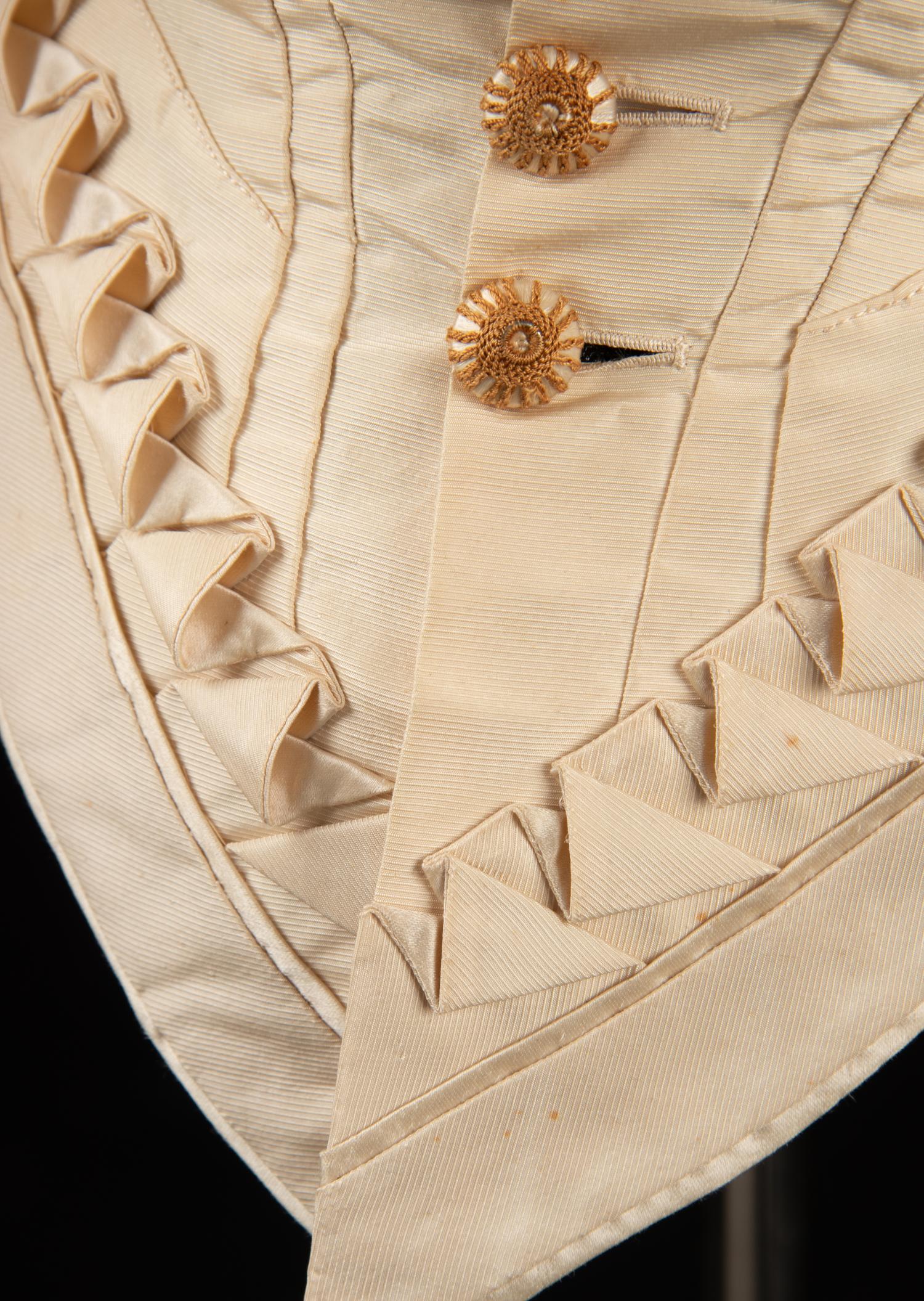 Two Silk Evening Bodices, 1870s