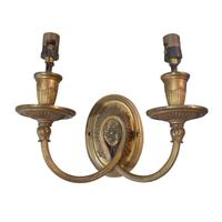 A Brass Two-Arm Sconce 12" W x 7" D x 10" H — United States, Circa 1920